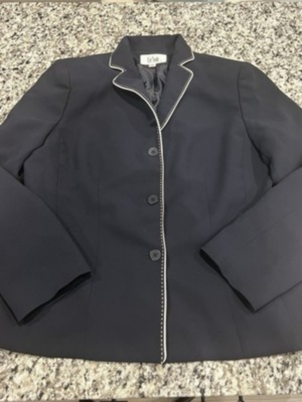Collections for Le Suit Women's Navy 3 Button Career Blazer Size 14 "Pre-owned"